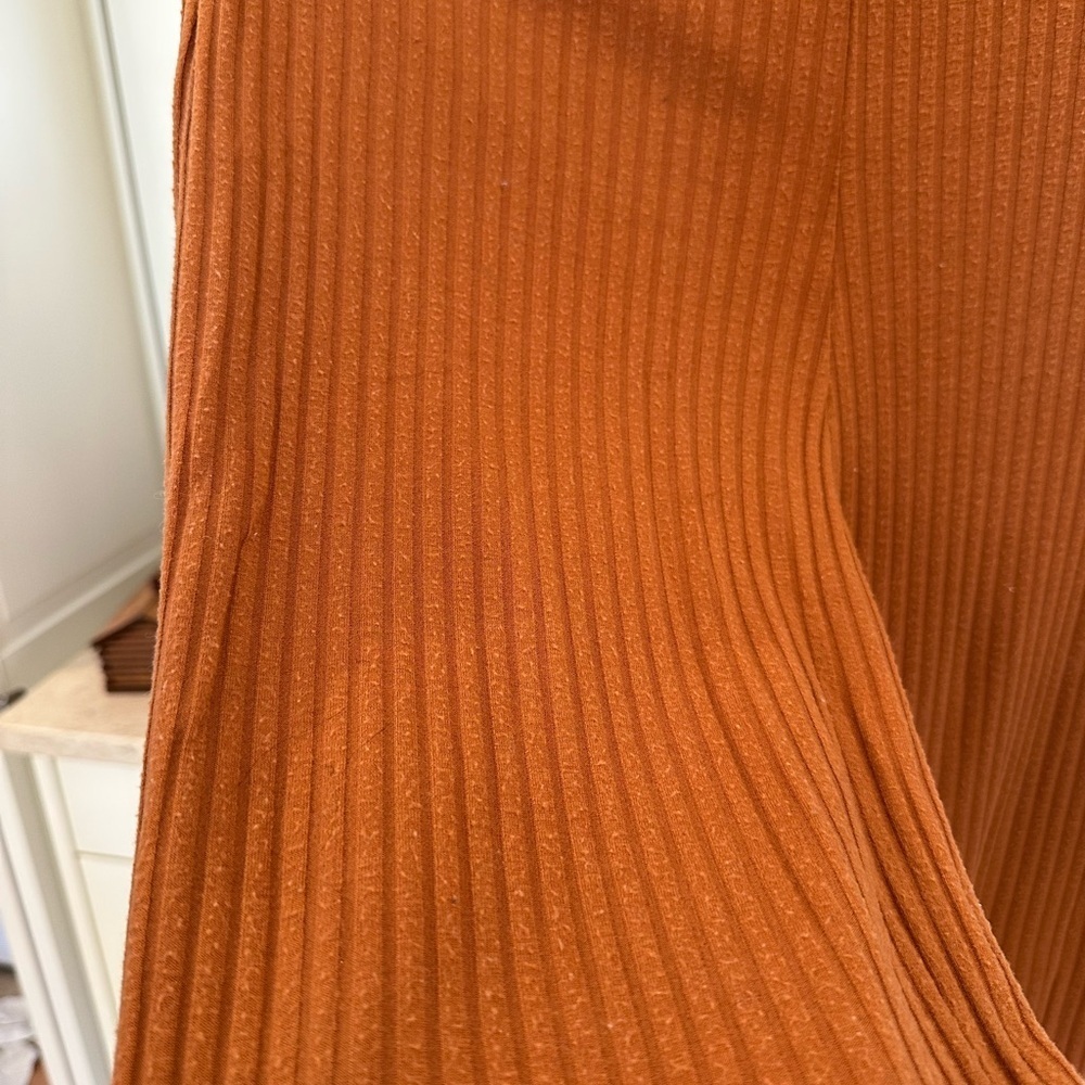Nasty Gal Rust Ribbed Pants - Picture 4 of 6